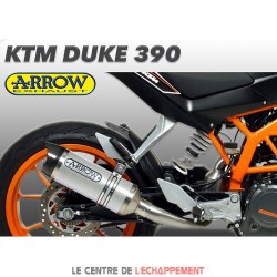 Silencieux ARROW Thunder KTM 125/390 DUKE (coupelle carbone)