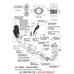 Ligne Complète LEOVINCE GP Duals Adapt.Yamaha XSR 700 2016-... Avec Catalyseur