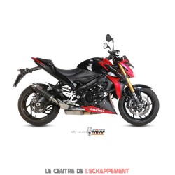 Silencieux MIVV ROUND GP Steel Black Adapt.Suzuki GSX-S 1000/GSX-S 1000 F 2015-...