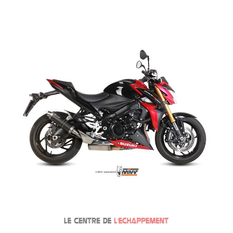 Silencieux MIVV ROUND GP Steel Black Adapt.Suzuki GSX-S 1000/GSX-S 1000 F 2015-...