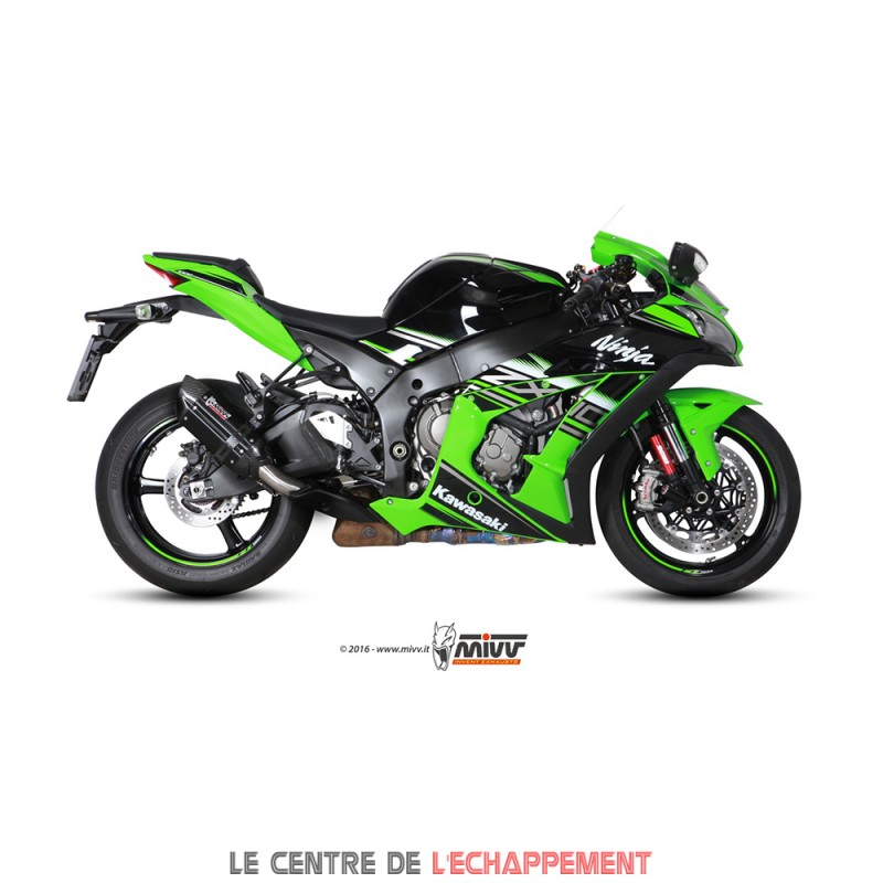 Silencieux MIVV SUONO Steel Black Adapt.Kawasaki ZX10R NINJA 2016-...