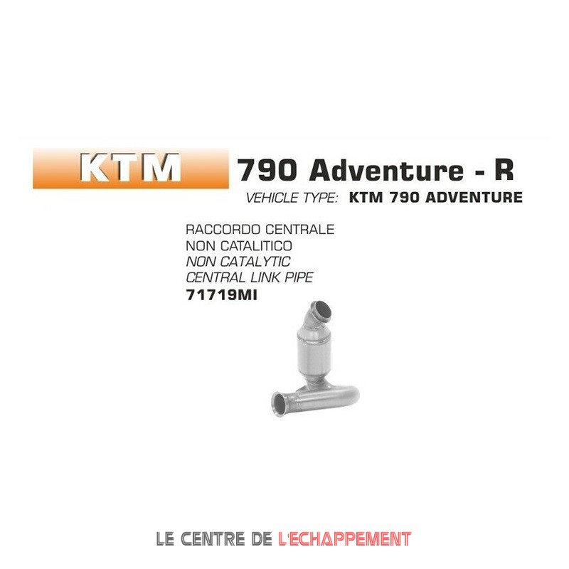 Manchon raccord sans catalyseur pour KTM 790 Adventure 2019-...