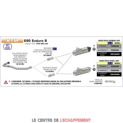 Ligne Complète ARROW Thunder KTM 690 SMC / ENDURO 2019-... Coupelle Carbone