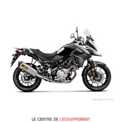 Demi Ligne AKRAPOVIC Slip-On Suzuki DL 650 V-STROM 2017-... Coupelle Carbone