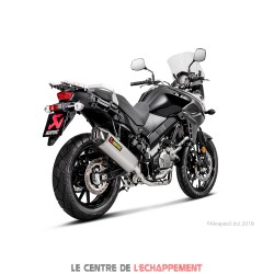 Demi Ligne AKRAPOVIC Slip-On Suzuki DL 650 V-STROM 2017-... Coupelle Carbone