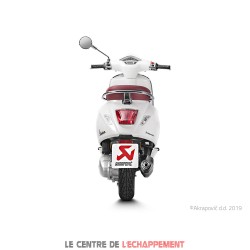 Ligne Complète AKRAPOVIC Racing Line Piaggio VESPA PRIMAVERA I-GET 2017-... Et VESPA SPRINT 125 2017-... Coupelle Carbone