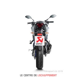 Ligne Complète AKRAPOVIC Racing Line Yamaha MT 03 2016-... Et R 3 2015-... Coupelle Carbone
