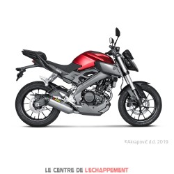 Ligne Complète AKRAPOVIC Racing Line Yamaha MT 125 2014-... Et YZF 125 R 2014-2016 Coupelle Carbone