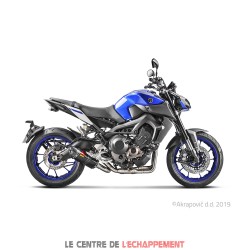 Ligne Complète AKRAPOVIC Racing Line Yamaha MT09 (847 cc) 2013-... Et XSR 900 2016-... Coupelle Carbone