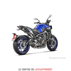 Ligne Complète AKRAPOVIC Racing Line Yamaha MT09 (847 cc) 2013-... Et XSR 900 2016-... Coupelle Carbone