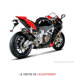 Silencieux AKRAPOVIC Slip-On Aprilia RSV4 / RSV4 FACTORY et TUONO 1000 V4R / APRC Coupelle Carbone