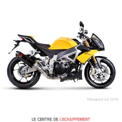 Silencieux AKRAPOVIC Slip-On Aprilia RSV4 / RSV4 FACTORY et TUONO 1000 V4R / APRC Coupelle Carbone