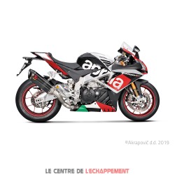 Silencieux AKRAPOVIC Slip-On Aprilia RSV4 RR / RSV 4 RF 2015-2016 Coupelle Carbone