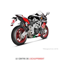 Silencieux AKRAPOVIC Slip-On Aprilia RSV4 RR / RSV 4 RF 2015-2016 Coupelle Carbone