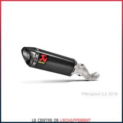 Silencieux AKRAPOVIC Slip-On Aprilia RSV4 RR / RSV 4 RF 2017-... Coupelle Carbone