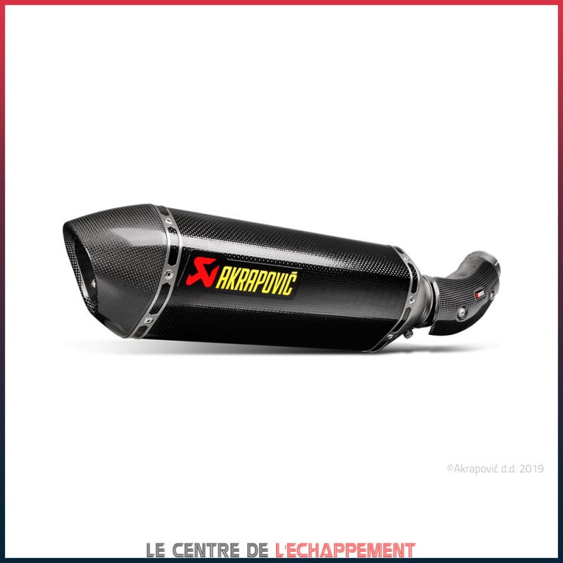 Silencieux AKRAPOVIC Slip-On BMW S1000 RR 2015-2016 Coupelle Carbone