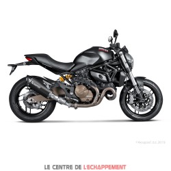 Silencieux AKRAPOVIC Slip-On Ducati MONSTER 821 / 1200 / 1200 S 2014-2016 Coupelle Carbone