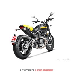 Silencieux AKRAPOVIC Slip-On Ducati SCRAMBLER (tous modeles sauf Desert Sled 2015-...