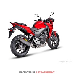 Silencieux AKRAPOVIC Slip-On Honda CB 500 F / CBR 500 R / CB 500 X 2013-2015 Coupelle Carbone