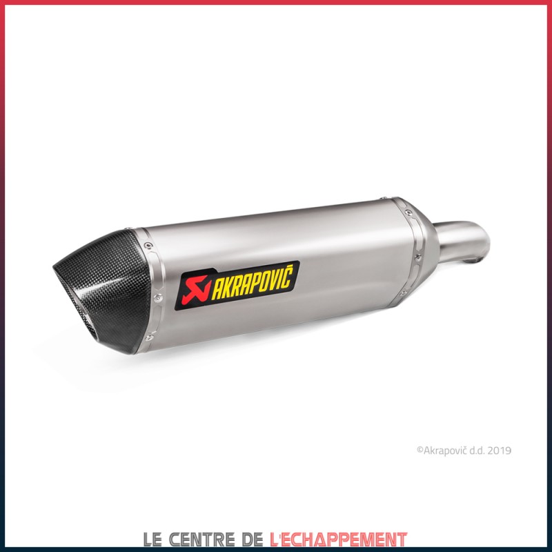 Silencieux AKRAPOVIC Slip-On Honda CROSSRUNNER 800 2017-... Et VFR 800 2017-... Coupelle Carbone