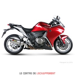 Silencieux AKRAPOVIC Slip-On Honda VFR 1200 2010-2016 Coupelle Carbone