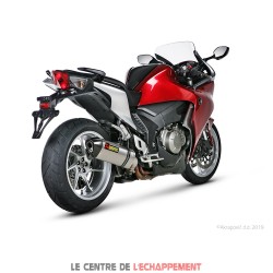 Silencieux AKRAPOVIC Slip-On Honda VFR 1200 2010-2016 Coupelle Carbone