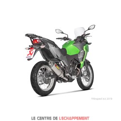 Silencieux AKRAPOVIC Slip-On Kawasaki VERSYS-X 300 2017-... Coupelle Carbone