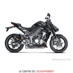 Silencieux AKRAPOVIC Slip-On Kawasaki Z 1000 2017-... Coupelle Carbone