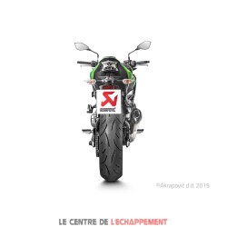 Silencieux AKRAPOVIC Slip-On Kawasaki Z 900 2017-2019 Coupelle Carbone