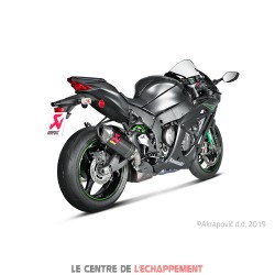 Silencieux AKRAPOVIC Slip-On Kawasaki ZX 10 RR 2017-... Et ZX10R NINJA 2016-... Coupelle Carbone