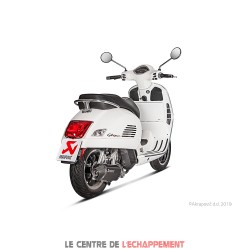 Silencieux AKRAPOVIC Slip-On Piaggio VESPA GTS SUPER IE 2017-... Coupelle Carbone