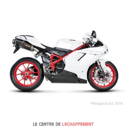 Silencieux AKRAPOVIC Slip-On Racing Ducati 848 IE / EVO