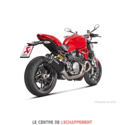 Silencieux AKRAPOVIC Slip-On Racing Ducati MONSTER 821 / 1200 / 1200 R / 1200 S Coupelle Carbone