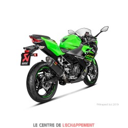 Silencieux AKRAPOVIC Slip-On Racing Kawasaki NINJA 400 2018-... Et Z 400 2019-... Coupelle Carbone