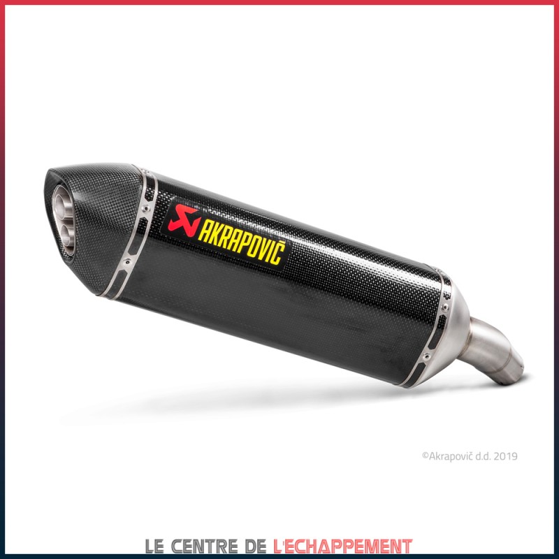 Silencieux AKRAPOVIC Slip-On Suzuki GSX 750 S 2017-... Coupelle Carbone