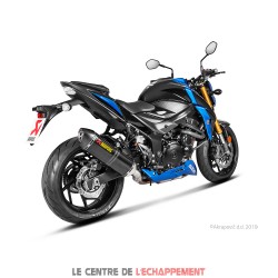 Silencieux AKRAPOVIC Slip-On Suzuki GSX 750 S 2017-... Coupelle Carbone