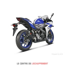 Silencieux AKRAPOVIC Slip-On Yamaha R 3 2015-... Coupelle Carbone