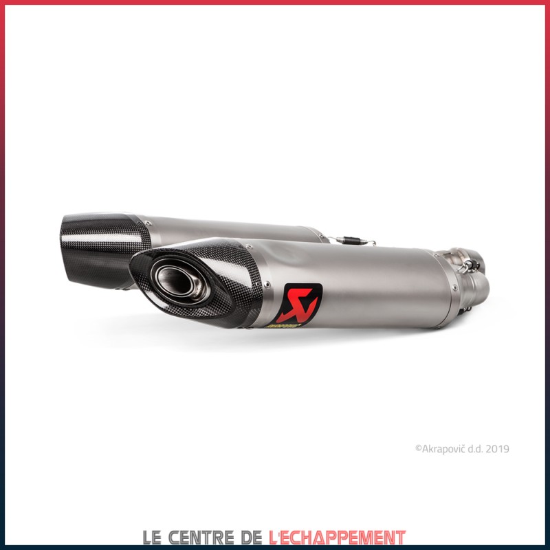 Silencieux AKRAPOVIC Slip-On Aprilia SHIVER 900 2017-... Coupelle Carbone