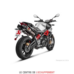 Silencieux AKRAPOVIC Slip-On Aprilia SHIVER 900 2017-... Coupelle Carbone