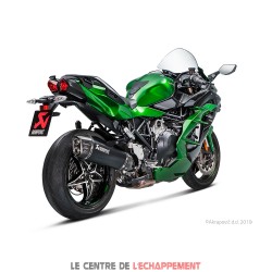 Silencieux AKRAPOVIC Slip-On Kawasaki H2 SX NINJA 2018-... Coupelle Carbone