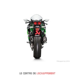 Silencieux AKRAPOVIC Slip-On Kawasaki H2 SX NINJA 2018-... Coupelle Carbone