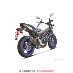 Silencieux AKRAPOVIC Slip-On Suzuki SV 650 2016-... Coupelle Carbone