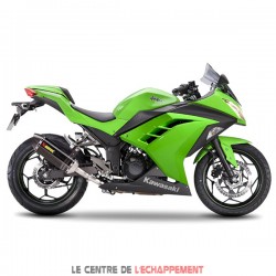 Silencieux AKRAPOVIC Slip-On Racing Kawasaki NINJA 300 R 2013-2016 et Z 300 2015-... Coupelle Carbone