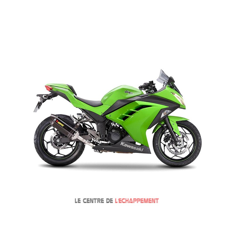 Silencieux AKRAPOVIC Slip-On Racing Kawasaki NINJA 300 R 2013-2016 et Z 300 2015-... Coupelle Carbone