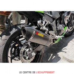 Silencieux AKRAPOVIC Slip-On Racing Kawasaki NINJA 300 R 2013-2016 et Z 300 2015-... Coupelle Carbone