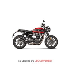 Silencieux AKRAPOVIC Slip-On Racing Triumph BONNEVILLE THRUXTON (1200cc) 2016-... Et  SPEED TWIN 1200 2019-...