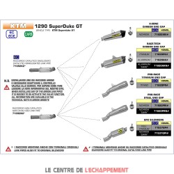 Demi Ligne ARROW X-KONE KTM SUPER DUKE GT 1290 2016-... coupelle carbone