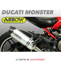 Silencieux ARROW RACE TECH Ducati MONSTER 821 2017-2020 coupelle carbone