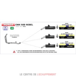 Ligne Complète ARROW Rebel Dark Honda CMX 500 REBEL 2017-...