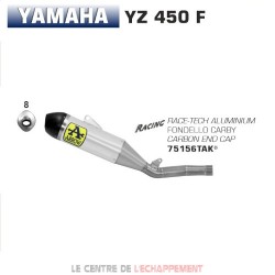 Silencieux ARROW RACE TECH Yamaha YZ 450 F 2018-... coupelle carbone